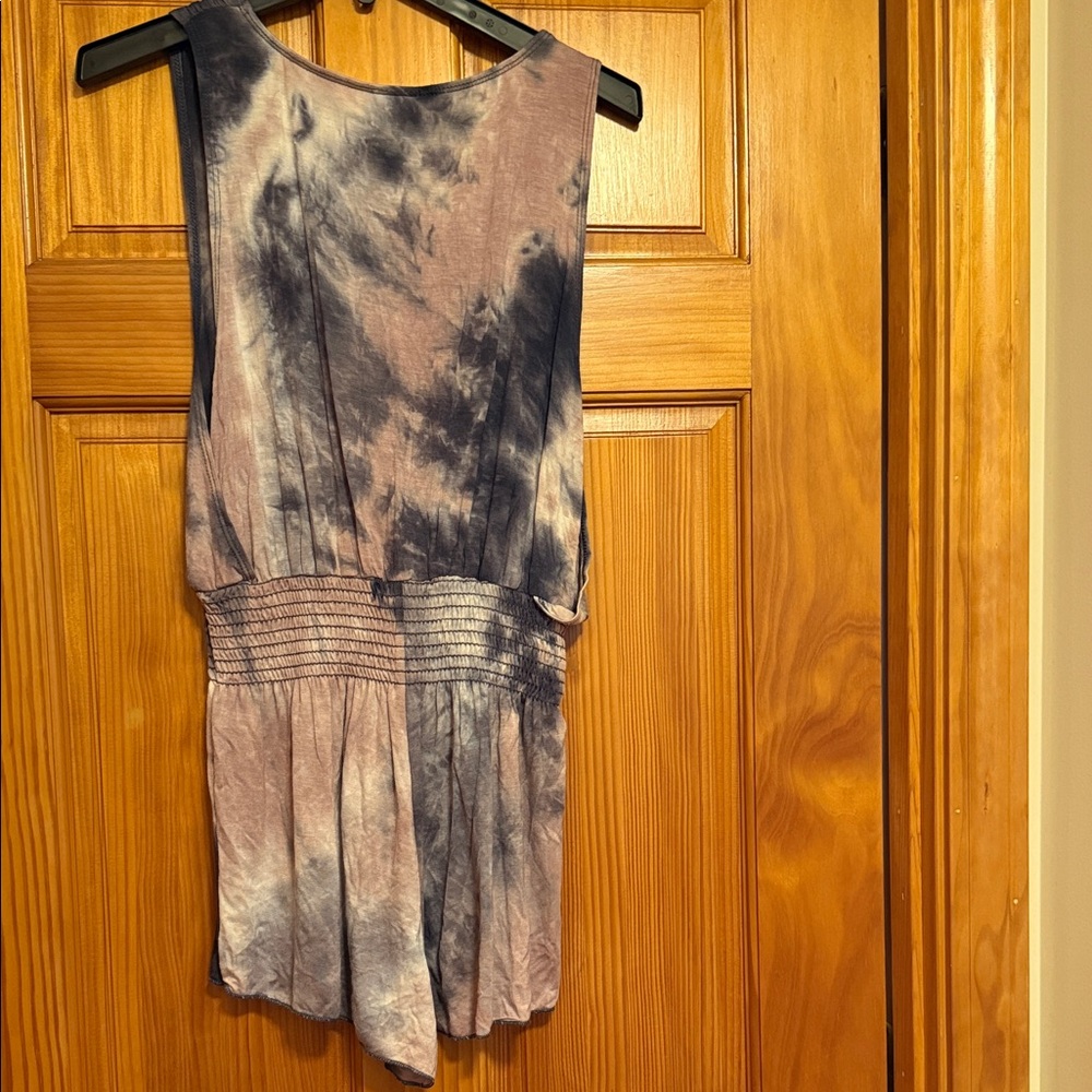 BECCA Tie-Dye Swim Coverup in Blue and Purple - Picture 2 of 7